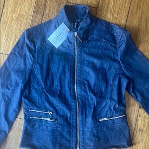 White House Black Market Blue Denim Jacket